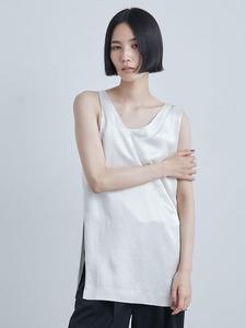 Атласные многослойные топы без рукавов Miesrohe, цвет Ivr[003]