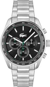 Lacoste Boston мужские часы-хронограф - классическая нержавеющая сталь - тахиметр - водонепроницаемость до 5ATM/50 метров - современный дизайн для него - 42mm, Black/Green