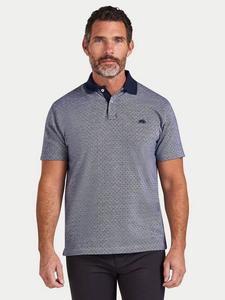 Хлопковая поло Regular Fit с коротким рукавом из джерси добби Raging Bull, Navy