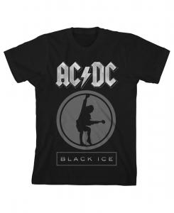 Детская футболка ACDC Black Ice с круглым вырезом и коротким рукавом, размер S AC/DC, Black