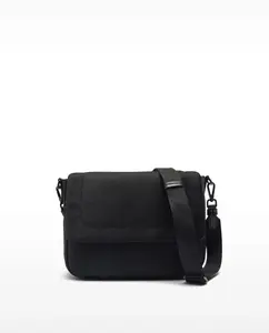 Женская сумка-бандо с клапаном и молнией, гладкая Parfois, черный