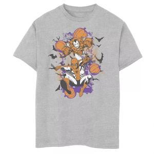 Футболка с рисунком Хэллоуина для мальчиков 8–20 лет с изображением «Железного человека и Человека-паука» Marvel Marvel