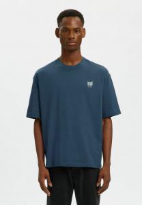 Футболка Selected Homme SLHRELAXARI GRAPHIC TEE, Key Largo/Dark Blue