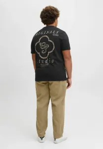 Футболка с принтом больших размеров Jack & Jones, Black