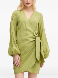 Декорированное платье мини с запахом Never Fully Dressed, зеленый