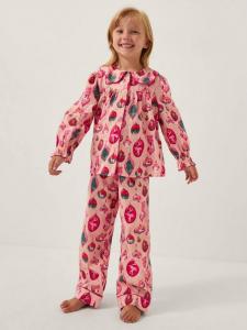 Детский пижамный комплект с новогодним шариком Monsoon, Pink