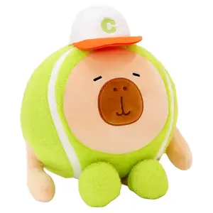 Плюшевая кукла капибара спортивная высота 30см/40см Abay, зеленый