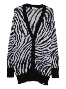 Кардиган с узором "зебра" Pence, черный