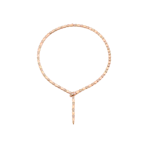 Колье Bulgari в форме змеи из розового золота с полубриллиантовым паве