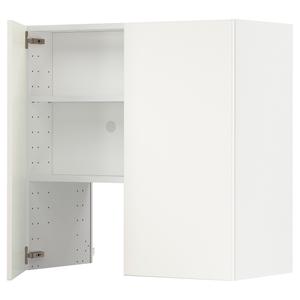 Настенный шкаф для вытяжки с полкой/дверцей, белый/белый цвет, 80x80 см. IKEA Metod