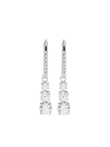 Серьги-подвески Stilla Attract Trilogy Swarovski, серебяный