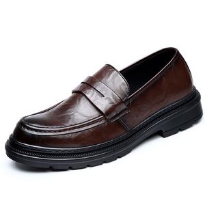 Beidouniao Мужские повседневные туфли мужские низкие черные тёмно-коричневые, цвет Dark Brown