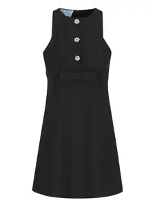 Декорированное платье мини Prada, черный