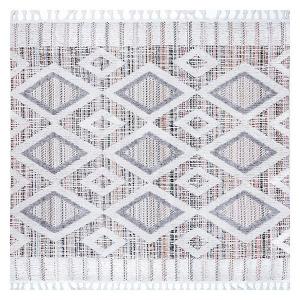 Коврик с мохнатой клетчатой плиткой Journey Nuloom, розовый, 77x320 см