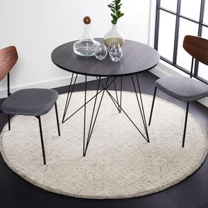 Ковер SAFAVIEH, 183 x 183 см, Glamour Collection Grey/Ivory GLM660F ручной работы из премиальной шерсти