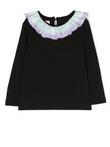 Wauw Capow By Bangbang футболка Amina с оборками на воротнике, черный