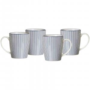 Набор из 4 кофейных кружек Royal Makoto, бело-голубые, 350 мл Ritzenhoff Breker, белый/синий