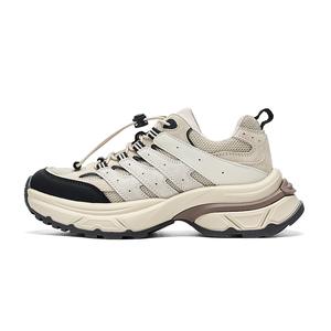 FION Низкие массивные кроссовки женские бежево-черные