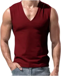 Мужской топ летний безрукавный Solid Color Juebong