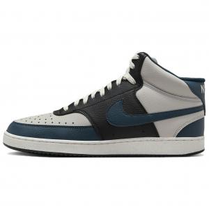 Кроссовки Nike Court Vision Lifestyle Shoes Men Mid-top Light Iron Ore/Phantom/Black/Armory Navy Blue, темно-синий