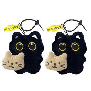 AIZIYUO Очаровательный подвес плюшевый котенок черный 10,5 см высота