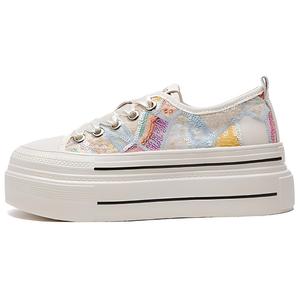 Дышащие низкие скейтерские кроссовки женские LINGPAO, бежево-розовые