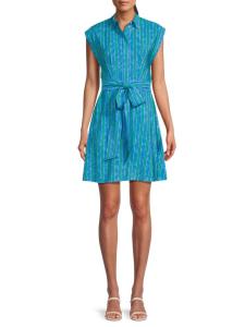 Полосатое мини-платье Area Stars, синий