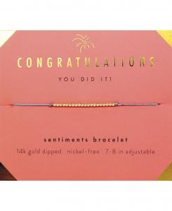 Браслет с надписью Поздравления - ЗОЛОТО - Поздравляем LUCKY FEATHER, No Color