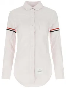 Рубашка оксфорд с полосками на рукавах THOM BROWNE, розовый