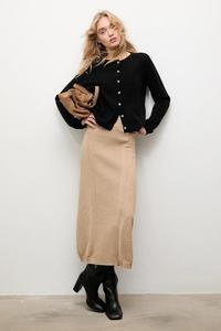 Кашемировая юбка Answear.Lab, коричневый