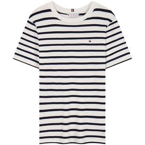 Футболка из хлопка с вышитым логотипом Tommy Hilfiger, белый