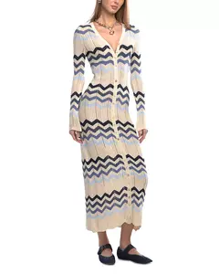 Платье Греты зигзагообразным синим Capittana, мультиколор