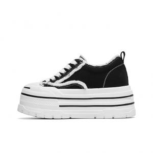 Lee Cooper Скользоустойчивые износостойкие легкие низкие кеды на платформе для женщин черные, цвет Black