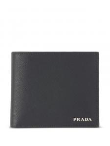 Фактурный бумажник Prada, черный
