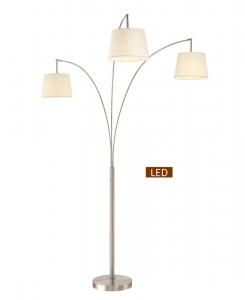 Напольная светодиодная арочная лампа Palumbo 84 дюйма с диммером Artiva USA, серебро