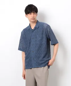 Рубашка с кружевным открытым воротником Comme Ca Ism, цвет Blue