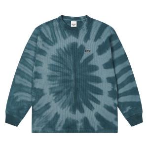Лонгслив Palace Tie-Dye Waffle Long-Sleeve, Navy