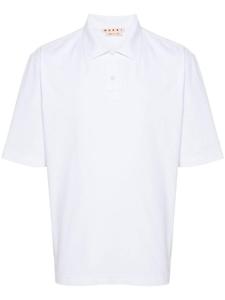 Marni рубашка поло с логотипом, белый