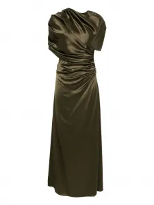 Драпированное макси-платье MALINA, зеленый