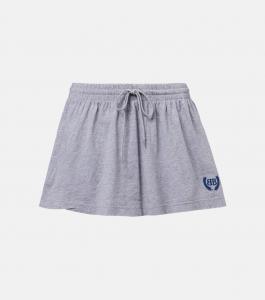 Лавровая хлопковая джерси мини-юбка Balenciaga, Heather Grey