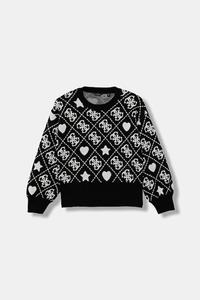 Детский свитер из смесовой шерсти Guess, черный