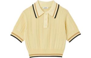 Sandro SS23 Вязаный свитер женский светло-желтый