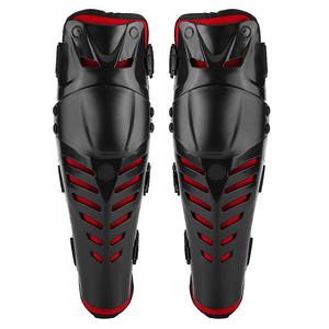 Наколенники для мотоциклистов, регулируемые наколенники, защитная экипировка для мотокросса и велоспорта Akozon, Black + Red