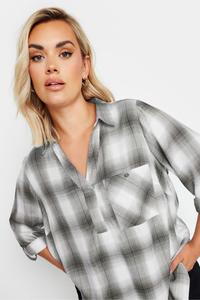 Рубашка в клетку сверху Yours Curve, черный