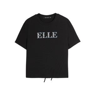ELLE Футболка женская Black Crew Neck тонкая