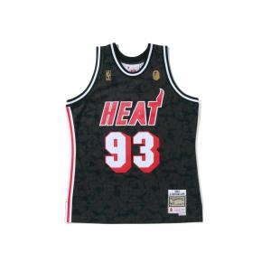 Футболка Bape X Mitchell & Ness Miami Heat A BATHING APE, черная BKX