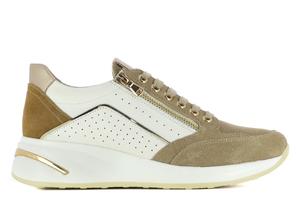 Золотые кроссовки на танкетке Casas, мультиколор