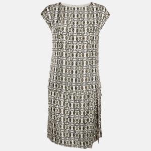 Платье-футляр Etro из шелка с принтом, зеленого цвета, многослойное