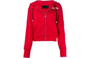 PHILIPP PLEIN Толстовка с логотипом на молнии, Red
