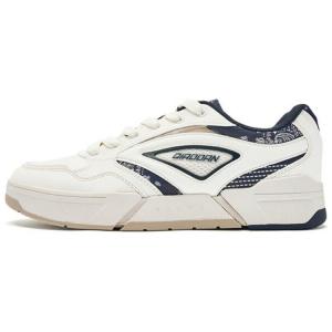 Износостойкие и легкие низкие скейтерские кроссовки мужские бело-синие QIAODAN